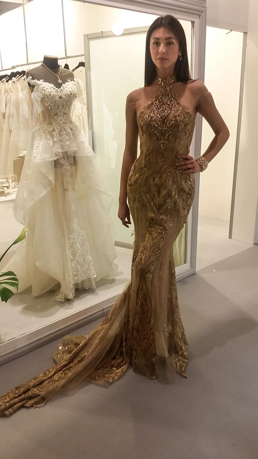 Betty Tran the dazzling Gold Gown