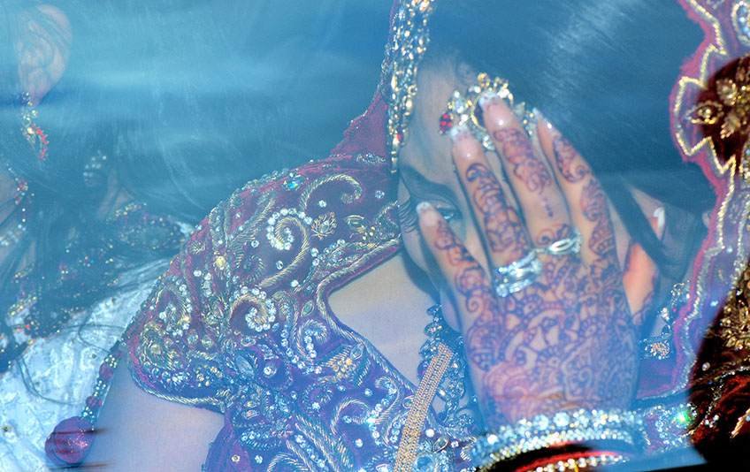 Indian bride emotional moment