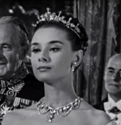 Audrey Hepburn wears a Tiara in  Roman Holiday