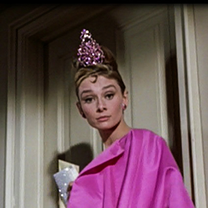 rhinestone pink tiara worn by Audrey Hepburn