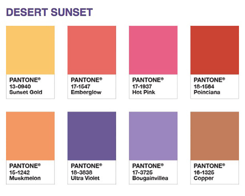 Pantone Ultraviolet Desert Sunset